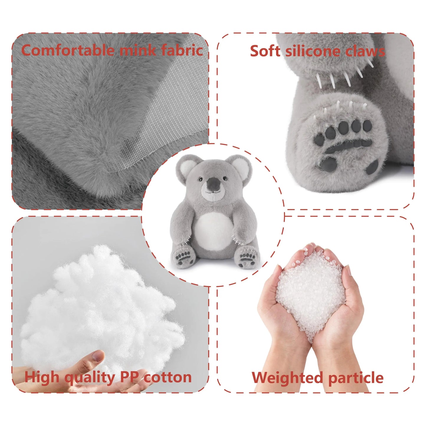 Niuniu Daddy 14" Koala Weighted Stuffed Animal 3.5LB Giant Lap Pillow Plush Toy for Kids Adults Cute Gift for Birthday Christmas