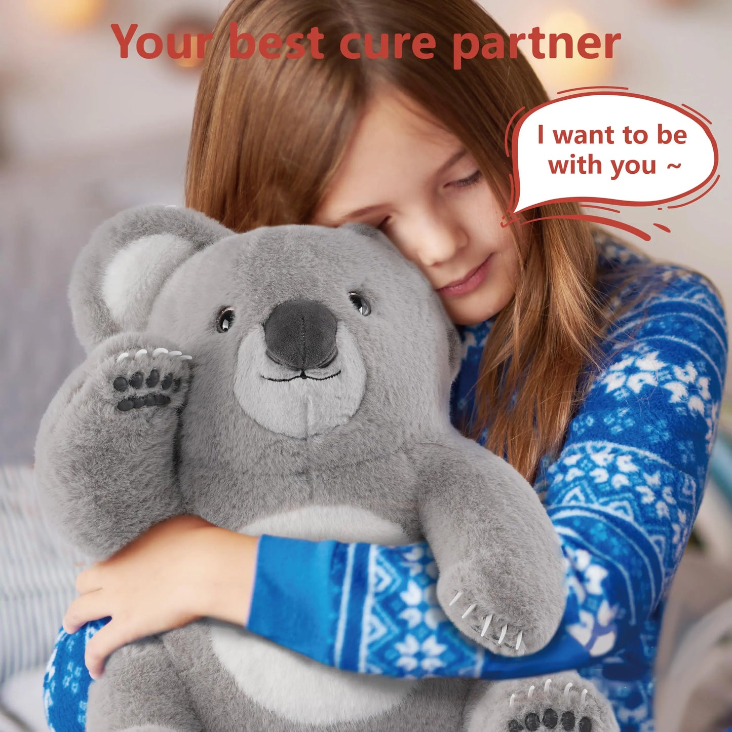 Niuniu Daddy 14" Koala Weighted Stuffed Animal 3.5LB Giant Lap Pillow Plush Toy for Kids Adults Cute Gift for Birthday Christmas