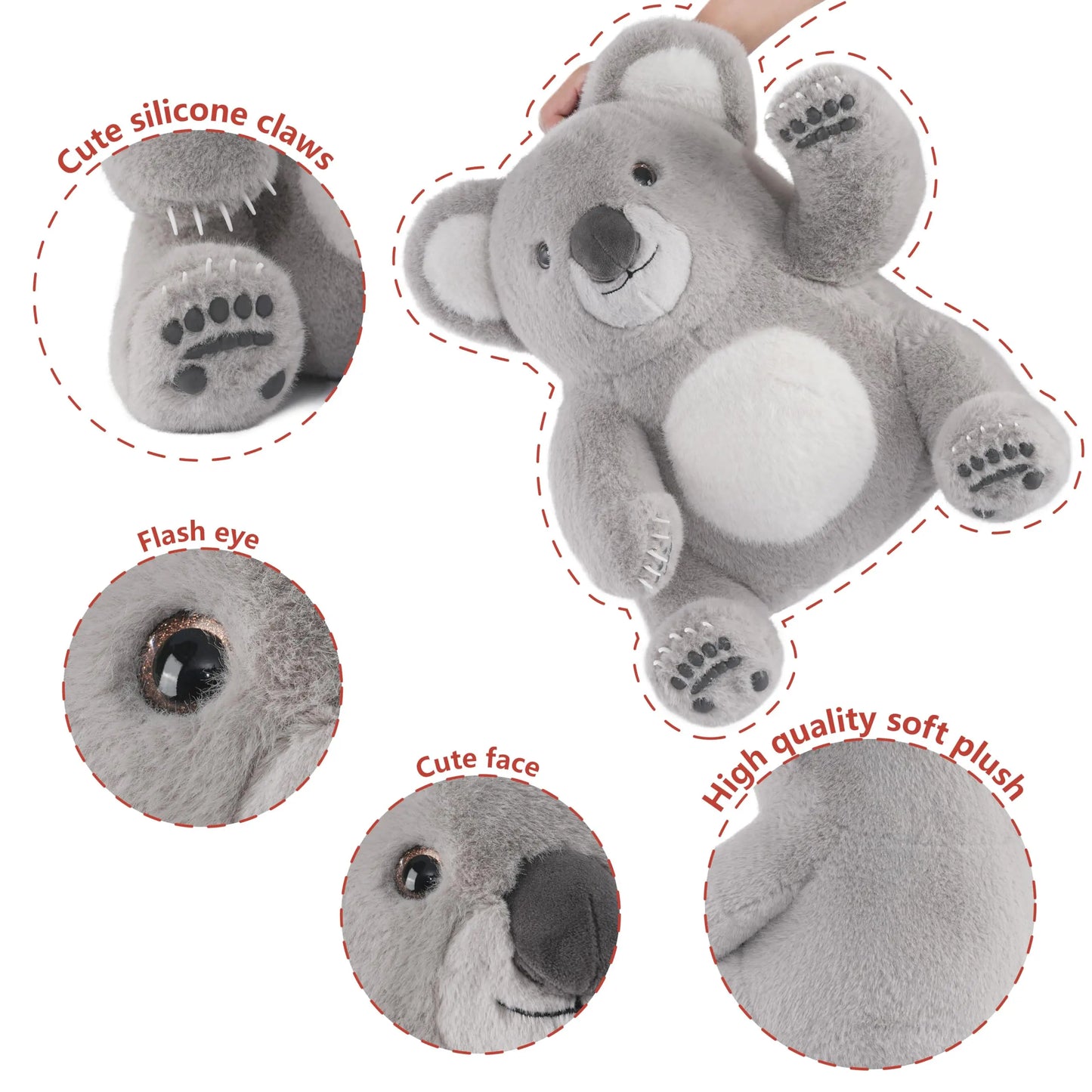 Niuniu Daddy 14" Koala Weighted Stuffed Animal 3.5LB Giant Lap Pillow Plush Toy for Kids Adults Cute Gift for Birthday Christmas