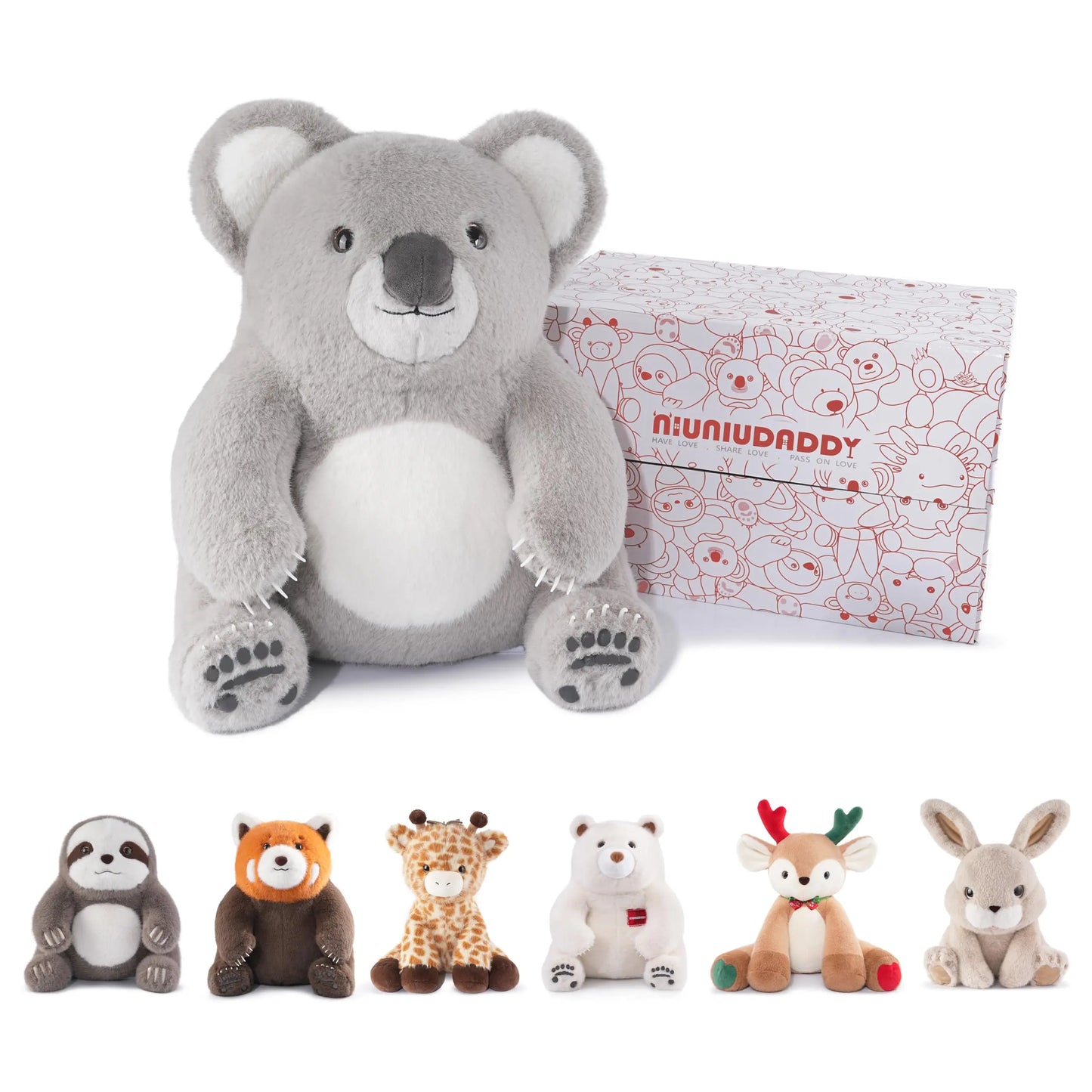 Niuniu Daddy 14" Koala Weighted Stuffed Animal 3.5LB Giant Lap Pillow Plush Toy for Kids Adults Cute Gift for Birthday Christmas