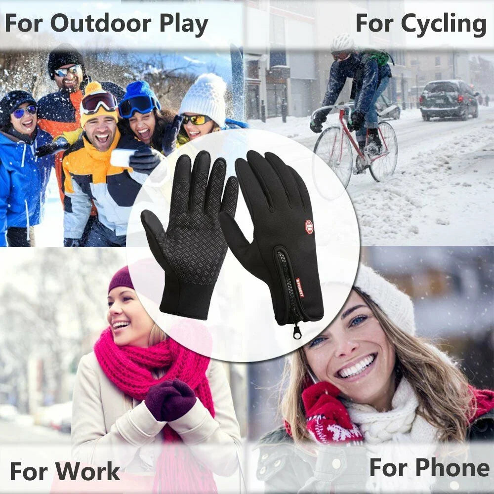 Winter Gloves Touch Screen Windproof Thermal Gloves for Cold Weather Sports Men Women Outdoor Cycling Motorcycle Non-Slip Gloves