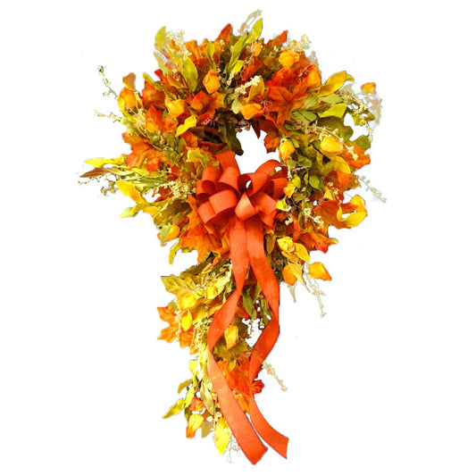 Thanksgiving Door Wreath Festival Celebration Maple Leaf Farmhouse Wreath Scene Layout  Ornament for Wedding Stage Office