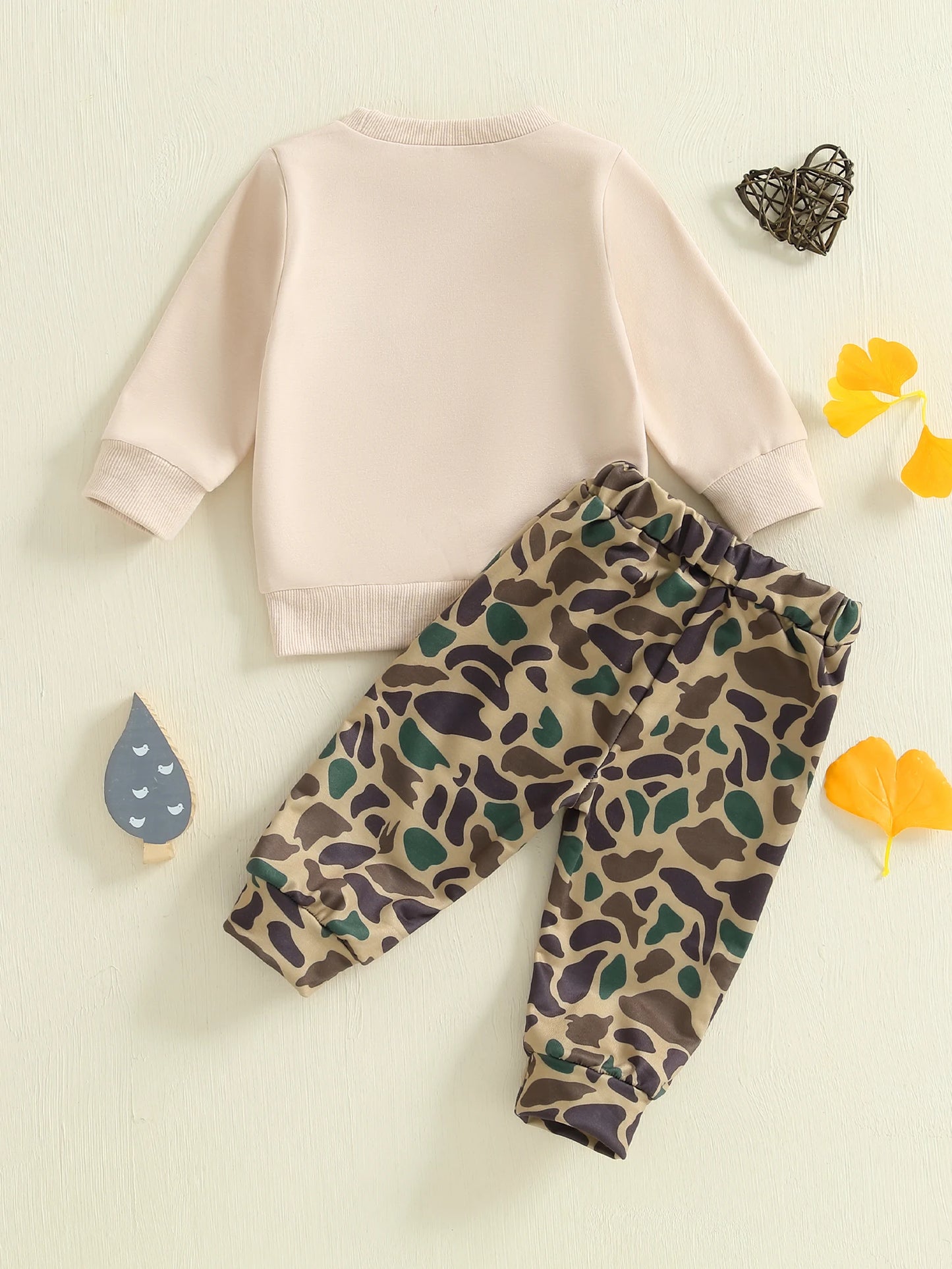 Toddler Boy 2Pcs Winter Outfit Long Sleeve Bear Embroidery Hoodie Jogger Set Cozy Clothes for Cold Weather