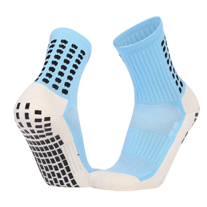 1 Pairs Football Socks Men Women Sports Socks Non-slip Silicone Bottom Soccer Socks Rugby Tennis Volleyball Badminton Socks Outd
