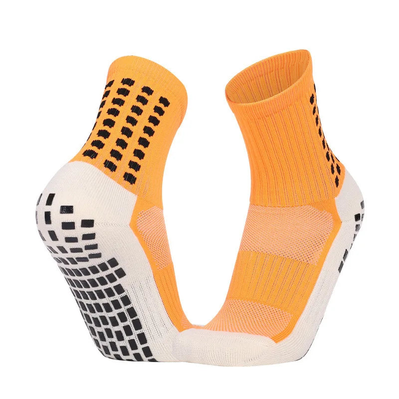 1 Pairs Football Socks Men Women Sports Socks Non-slip Silicone Bottom Soccer Socks Rugby Tennis Volleyball Badminton Socks Outd