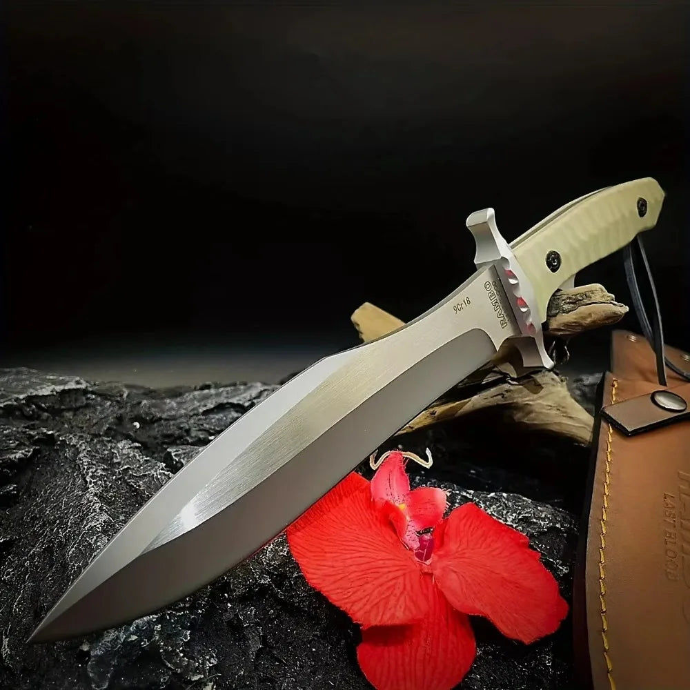 MK9 9Cr18 steel High hardness sharp Outdoor tactical knife Survival knife Stallone with knife sheath camping pocket knife