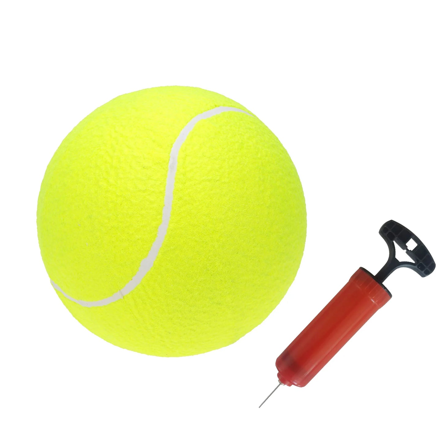 9.5'' Oversize Inflatable Tennis Ball Giant Tennis Ballswith Pump Dog Toy Balls for Pets Dogs Cats Fun Signature Children Adult
