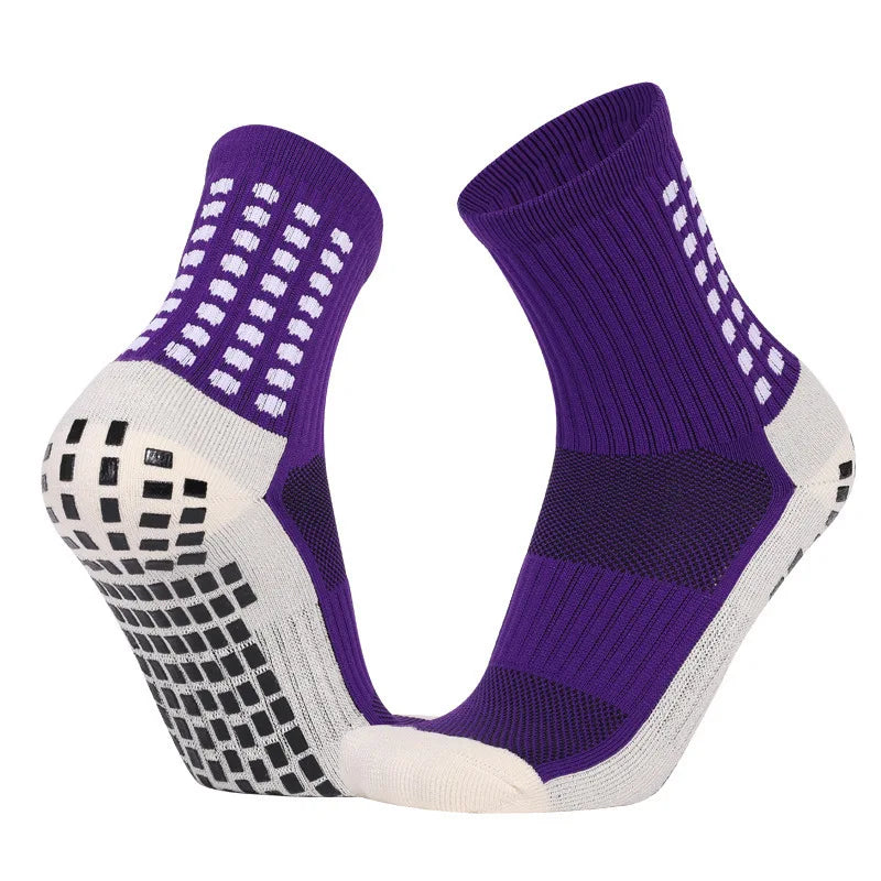 1 Pairs Football Socks Men Women Sports Socks Non-slip Silicone Bottom Soccer Socks Rugby Tennis Volleyball Badminton Socks Outd