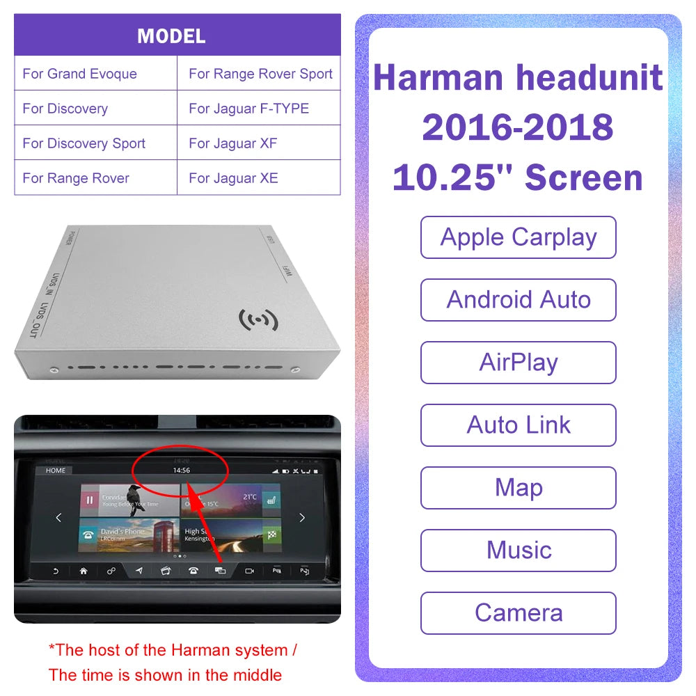 Android Auto Wireless Carplay For Land Rover/Jaguar/Range Rover/Evoque/Discovery 2012-2018 Multimedia Navigation Car Player