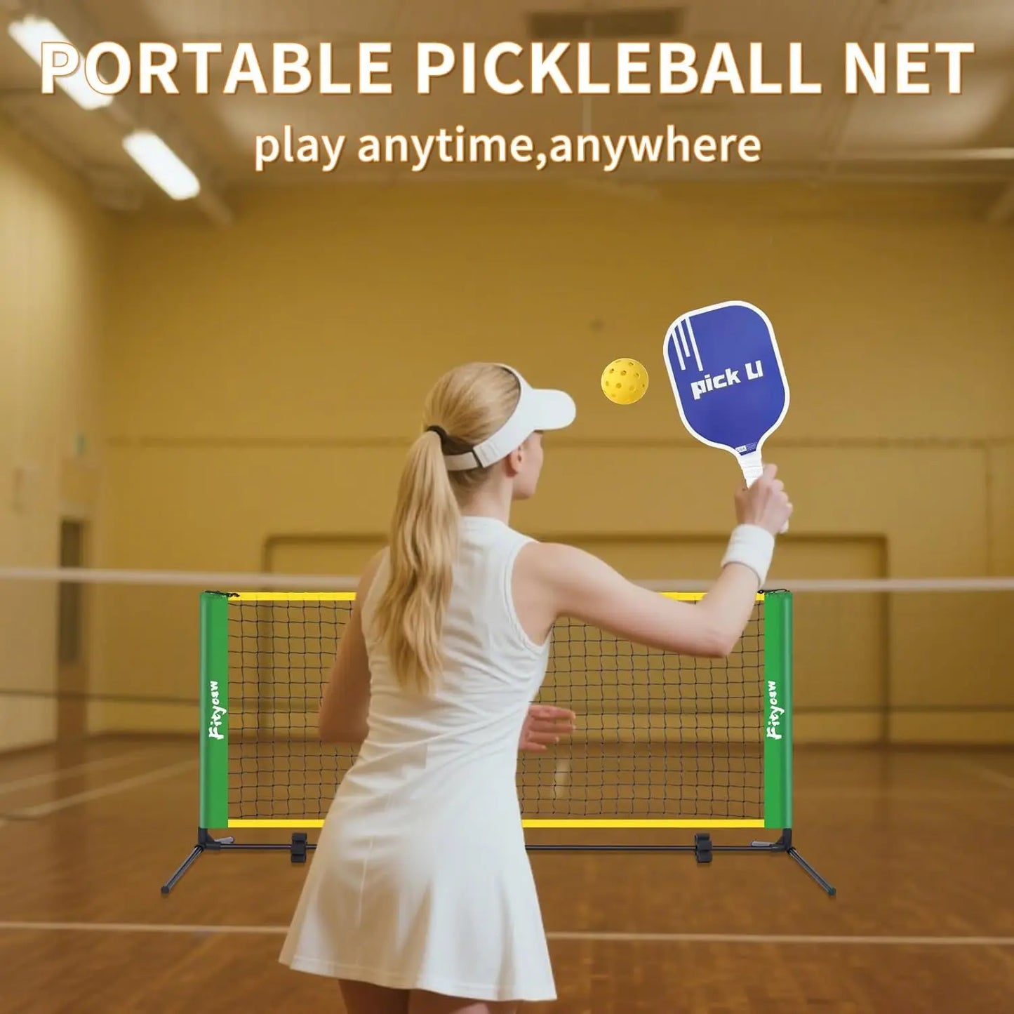 6FT Portable Pickleball Net for Outdoor & Indoor Practice, Mini Training Aid Equipment