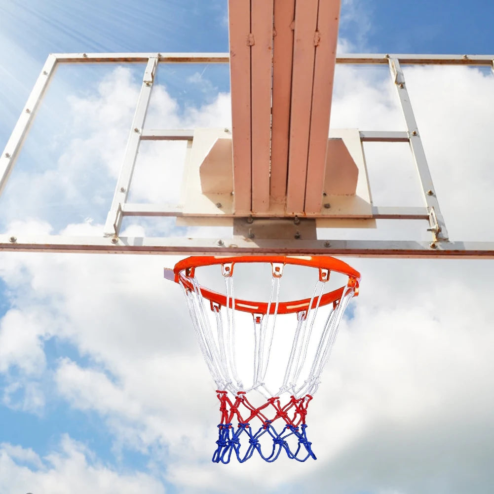 Basketball Hoop Net Outdoor Sports Basketball Hoop Standard Basketball Hoop Basket All-Weather Tri-Color Sports Entertainment