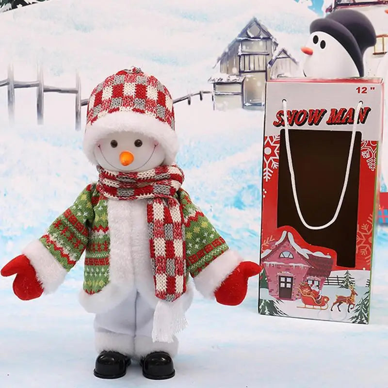 Dancing Christmas Snowman Christmas Musical Doll For Children Christmas Toy Doll Battery Operated Musical Figure Holiday