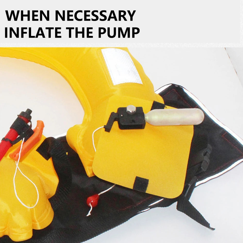 Inflatable Drifting Safety Life Belt Wear-resistant 100N Buoyancy Survival Suit Safe Adjustable Webbing for Swimming Sea Fishing