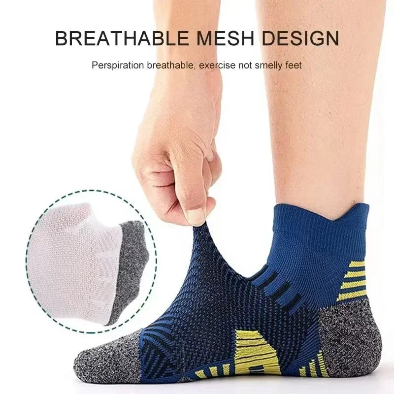 3/5Pairs Men's Sport Socks Breathable Outdoor Running Basketball Socks Training Short Tube Socks For Men