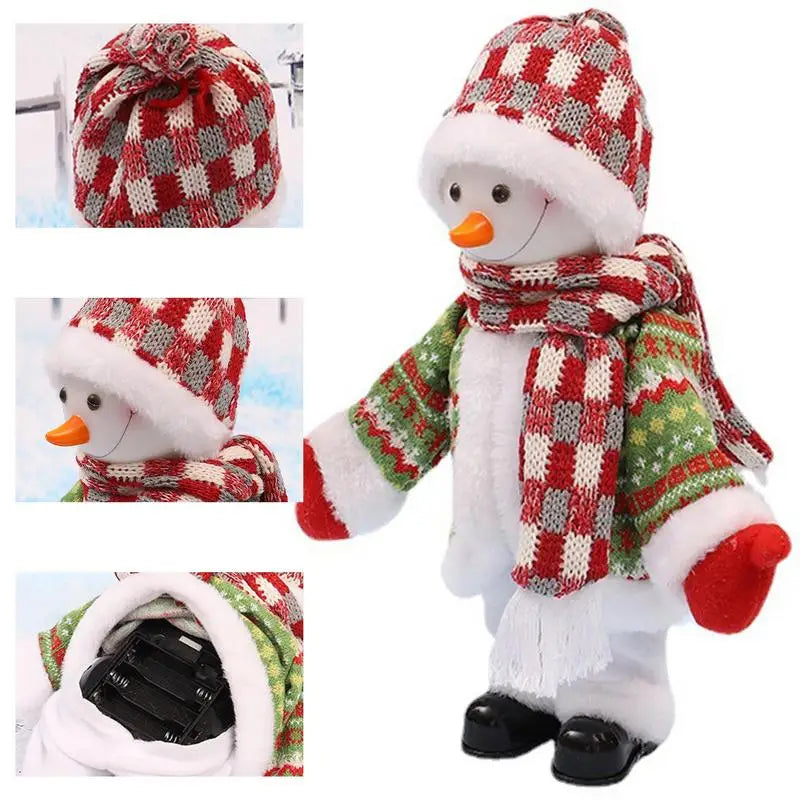 Dancing Christmas Snowman Christmas Musical Doll For Children Christmas Toy Doll Battery Operated Musical Figure Holiday
