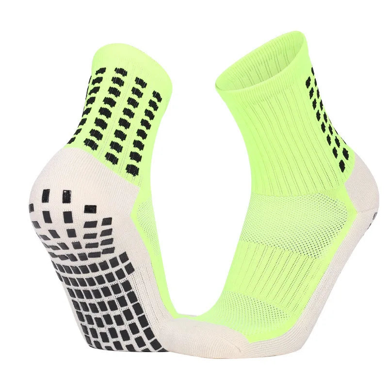 1 Pairs Football Socks Men Women Sports Socks Non-slip Silicone Bottom Soccer Socks Rugby Tennis Volleyball Badminton Socks Outd