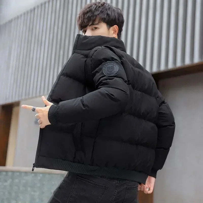 Thickened Fleece Cotton Jacket Casual Men's Winter Coat Young People's Fashionable Oversized Cotton Padded Vest Top