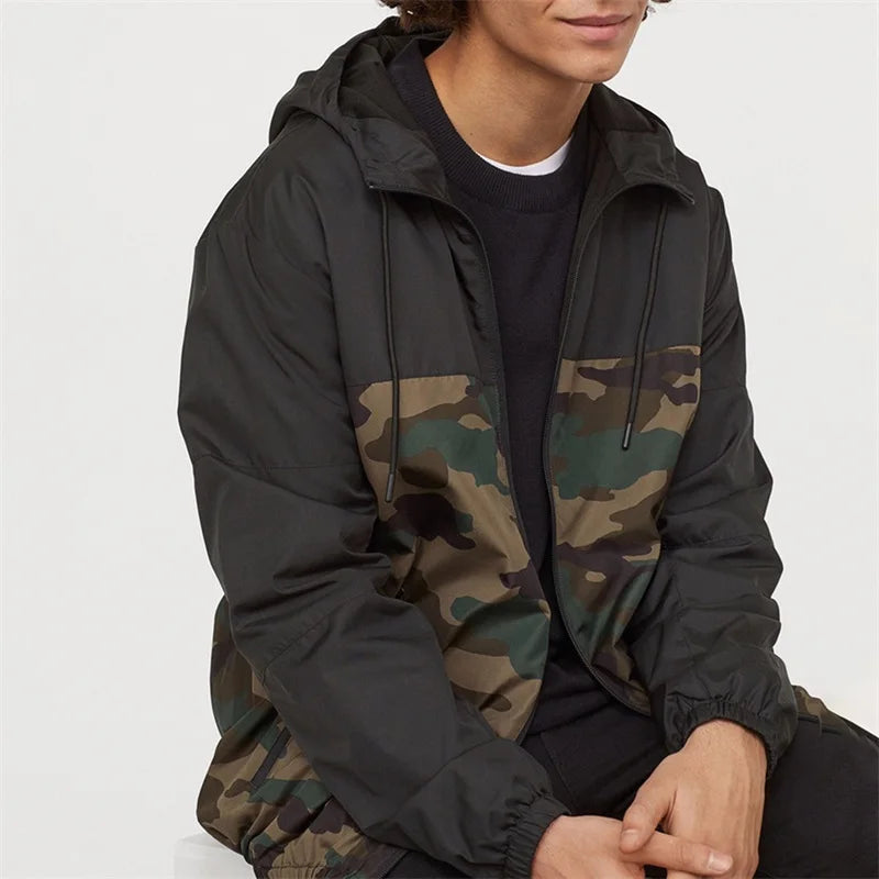 Men s Winter Camouflage Parka Jacket with Faux Fur Lined Hood and Zipper Closure Warm Coat Outdoor Outwear Windbreaker Coat