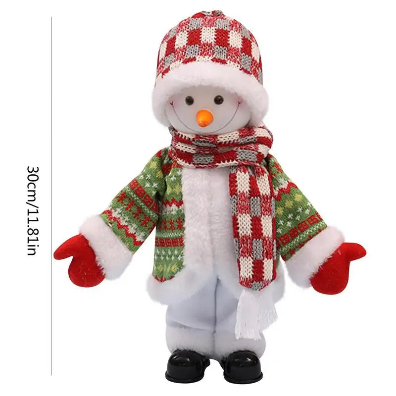 Dancing Christmas Snowman Christmas Musical Doll For Children Christmas Toy Doll Battery Operated Musical Figure Holiday
