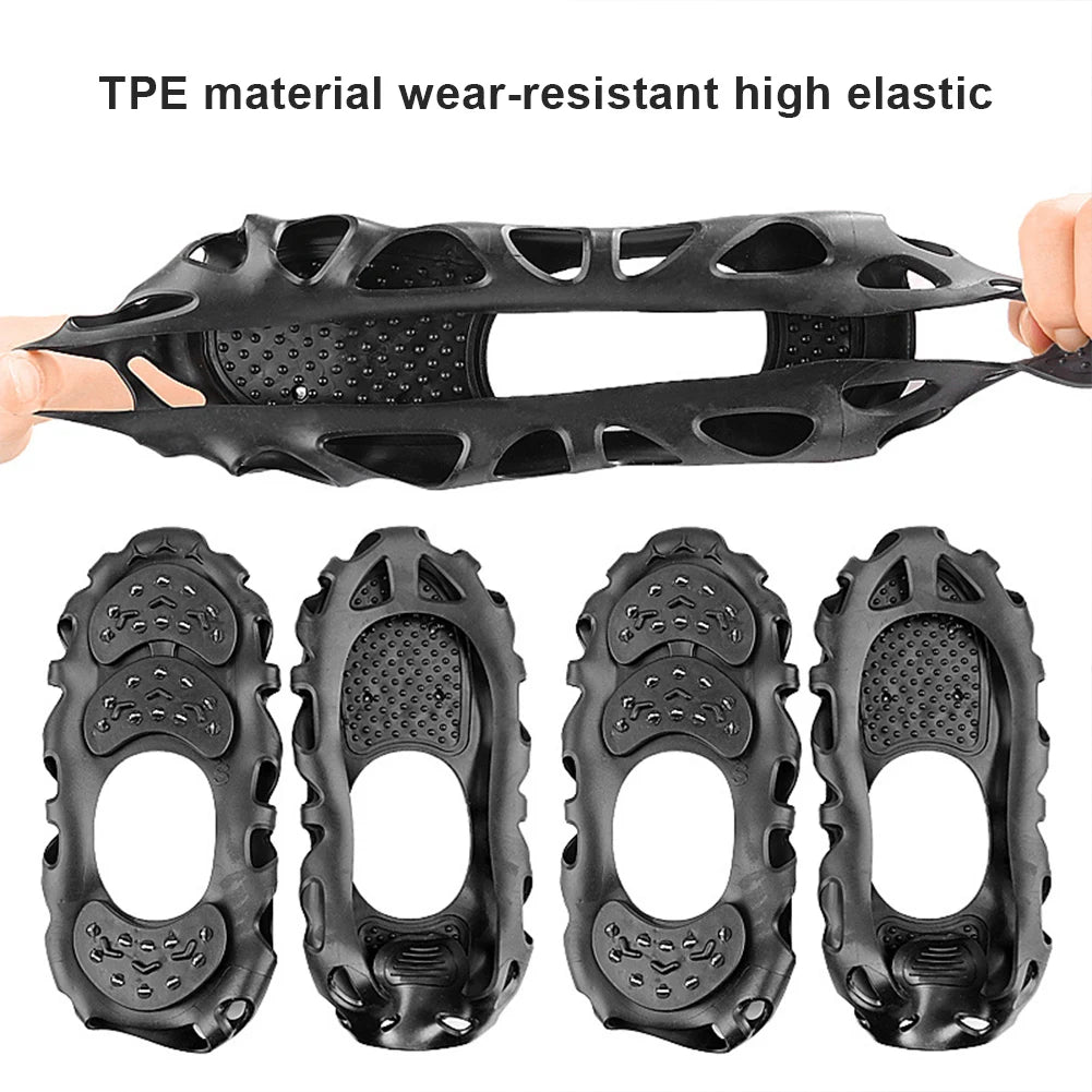 30 Spikes Ice Cleats Ice Snow Traction Cleats Portable Snow Cleats Spikes Grips Cleats for Mountaineering Climbing