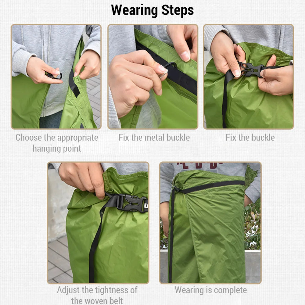 Picnic Blanket Rain Skirt for Backpacking Hiking Lightweight and Portable with a Storage Bag Use As Picnic Blanket Foldable