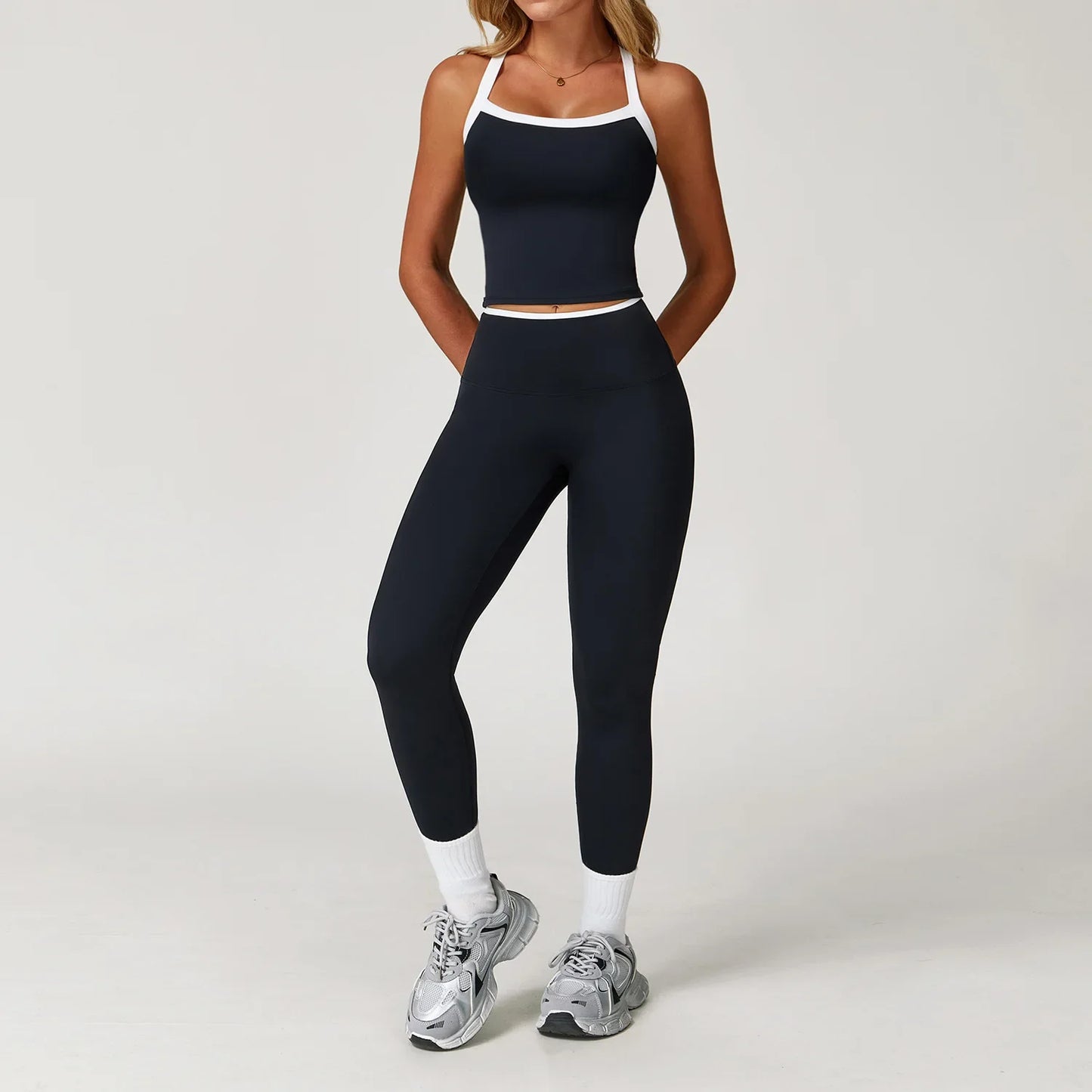 Women Tracksuit 2PCS Yoga Set Nude Feeling Workout Sets Gym Clothes Push Up Fitness Running Sportwear Sport Bra Leggings Suit