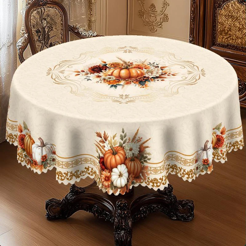 Gnizama Autumn decorative Thanksgiving gift tablecloth, pumpkin, maple leaf pattern design tablecloth, decorative tablecloth