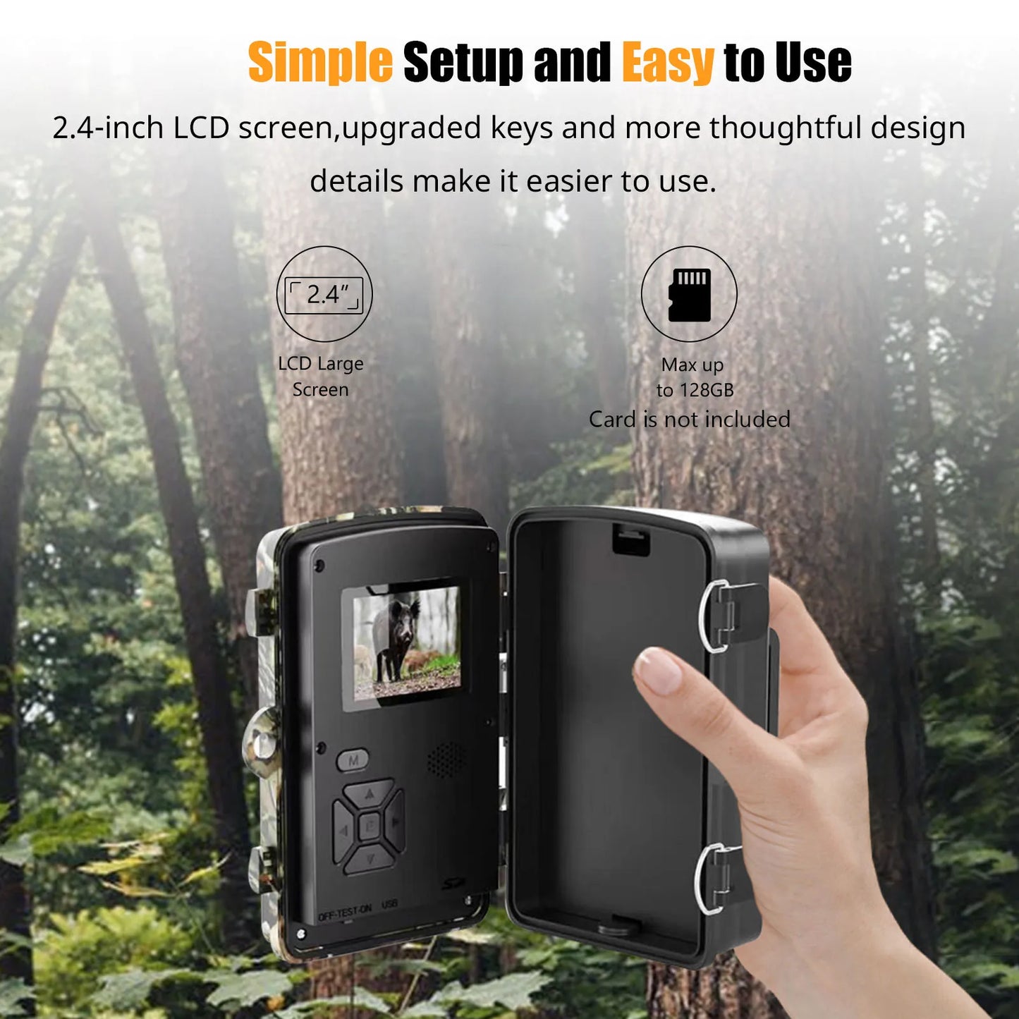 waterproof camera 1080P Hunting Camera 2.0in LCD 16MP Infrared Night Vision Mobile Monitoring IP66 Waterproof Trail Camera