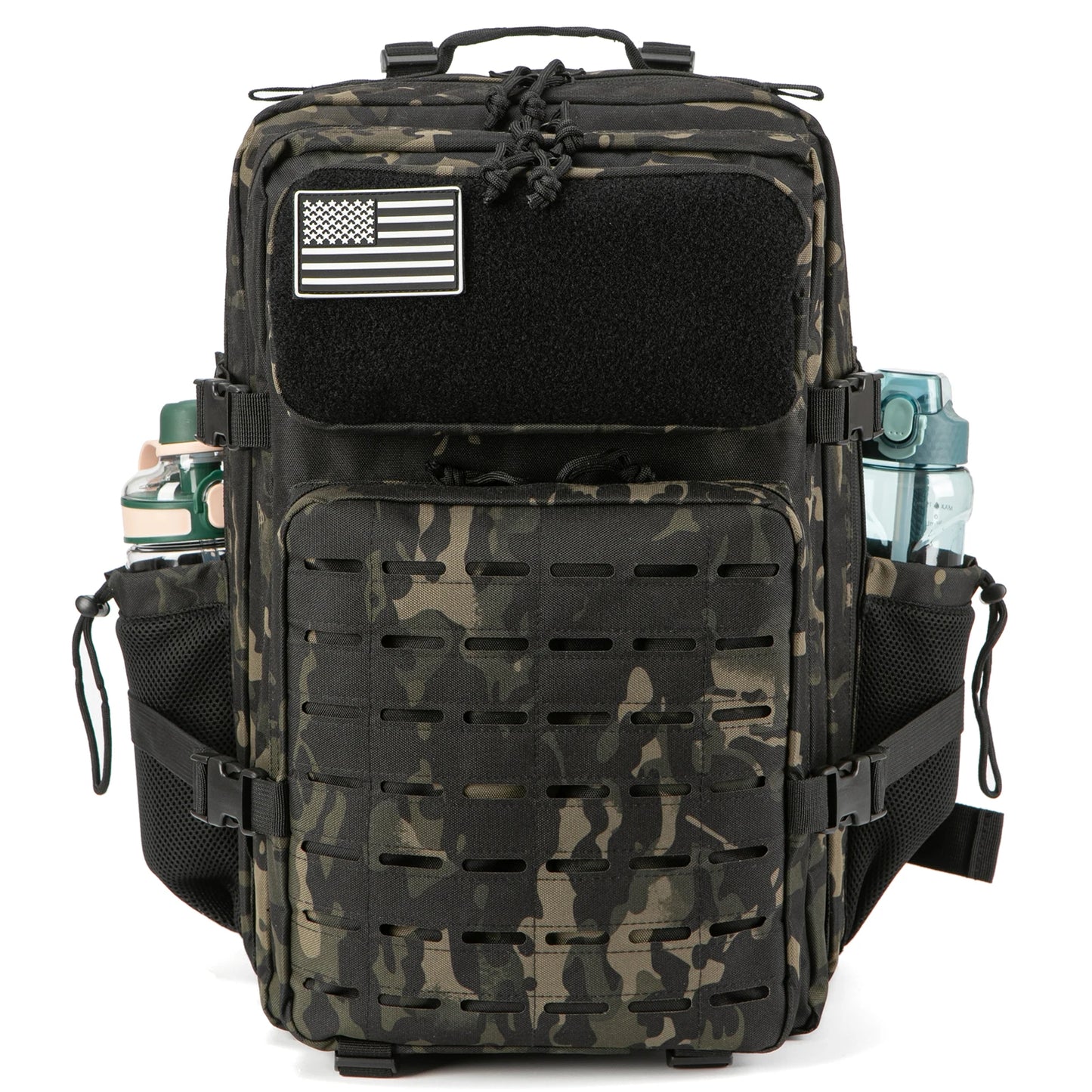 45L Molle Tactical Backpack Bag Hunting MOLLE Backpack GYM For Men EDC Outdoor Hiking Survival Rucksack Witch Bottle Holder
