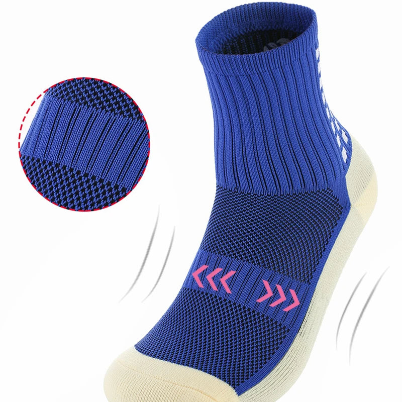 1 Pairs Football Socks Men Women Sports Socks Non-slip Silicone Bottom Soccer Socks Rugby Tennis Volleyball Badminton Socks Outd