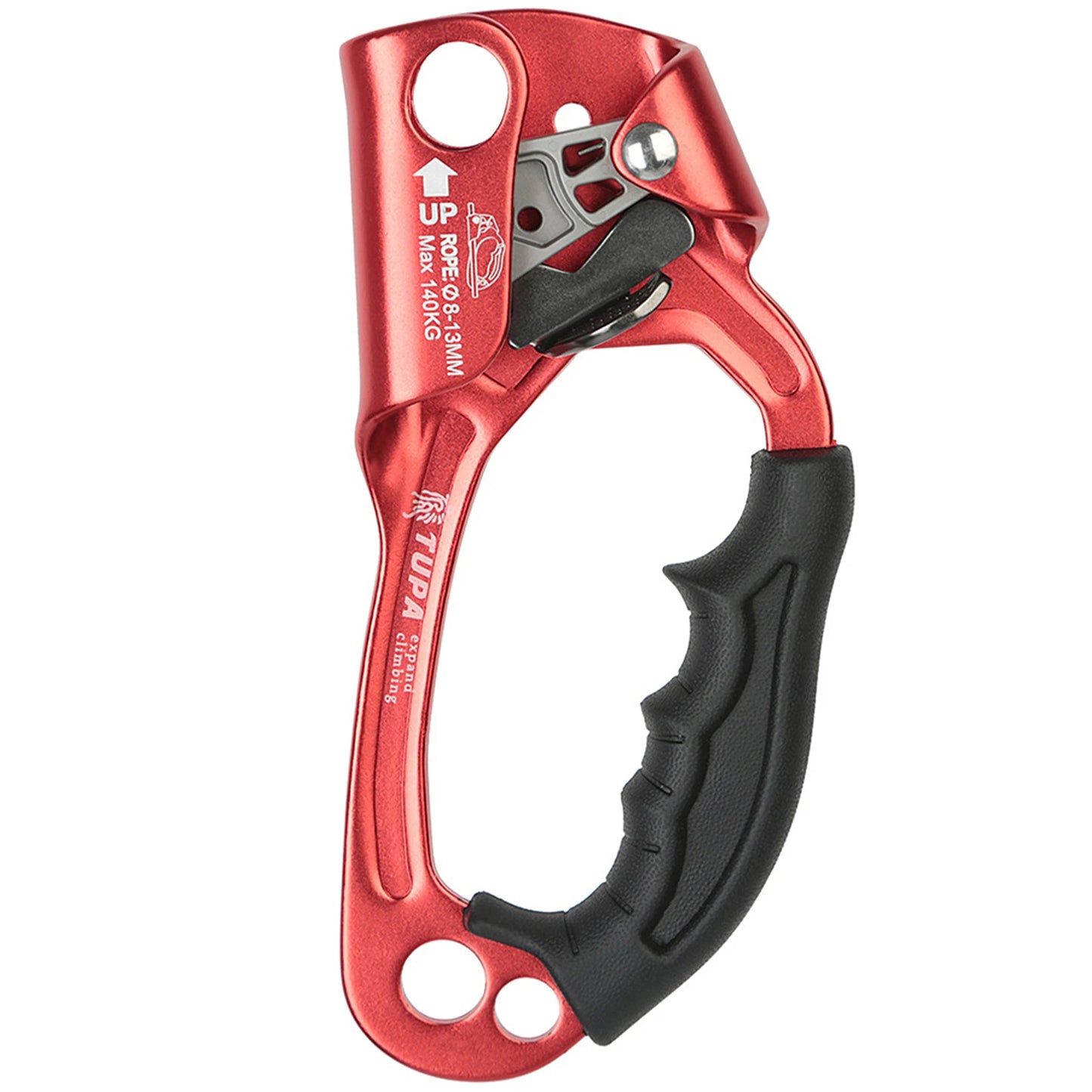Vertical Rope Ascender Hand Ascender Aluminum Alloy Rock Climbing Handheld Ascender for Aloft Working Caving