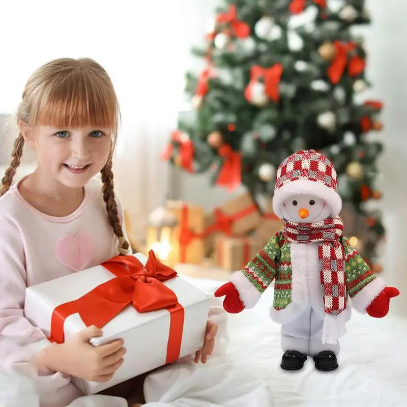 Dancing Christmas Snowman Christmas Musical Doll For Children Christmas Toy Doll Battery Operated Musical Figure Holiday