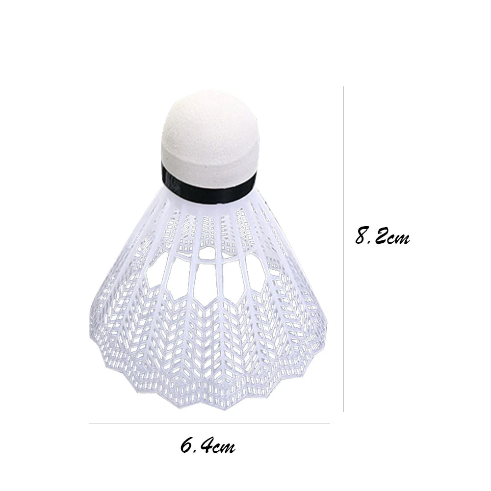 12PCS Plastic Badminton Colorful and White Shuttlecocks Foam Ball Head Plastic for Outdoor Training Family Movement Supplies
