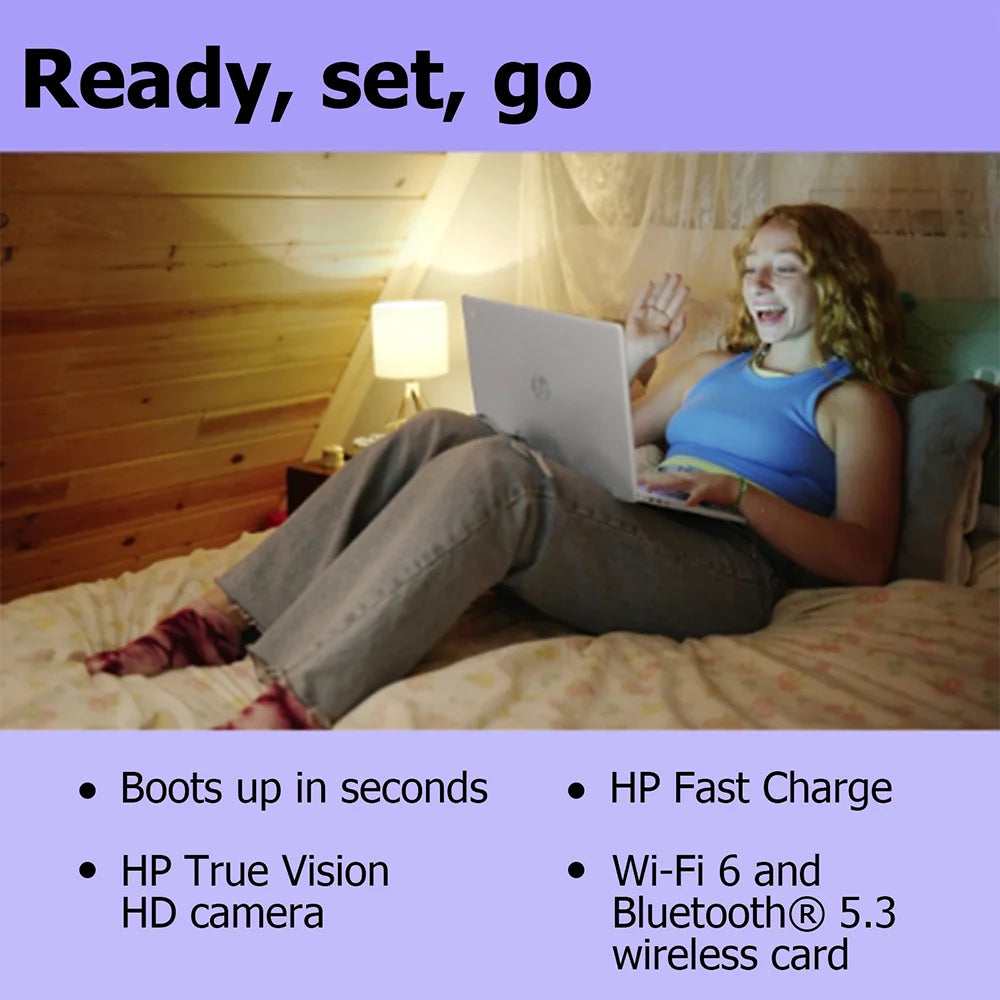 HP Newest Chromebook 15.6" Laptop,Intel Processor N200,8GB LPDDR5 RAM,320GB Storage(64GB eMMC+256GB Micro SD),WiFi 6, Chrome OS