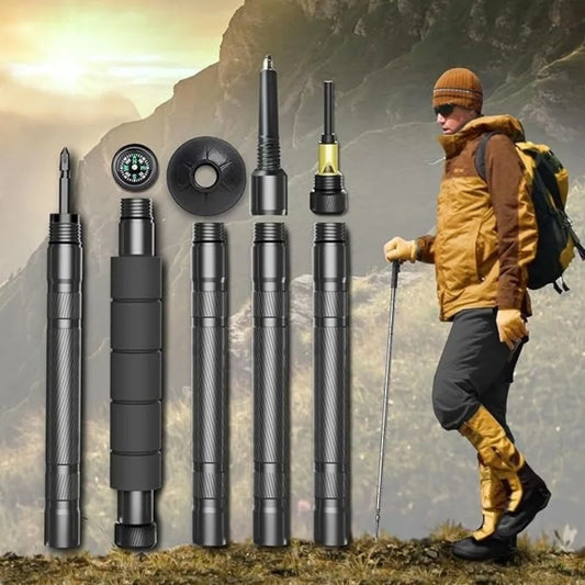 Multi-Purpose Trekking Pole - Aluminum Alloy - Ideal for hiking and snowy conditions, outdoor gear | Insulated grip design