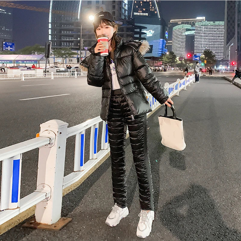 2026 Thick Warm Ski Suit Women Waterproof Windproof Skiing and Snowboarding Jacket Pants Set Female Snow Costumes Outdoor Wear