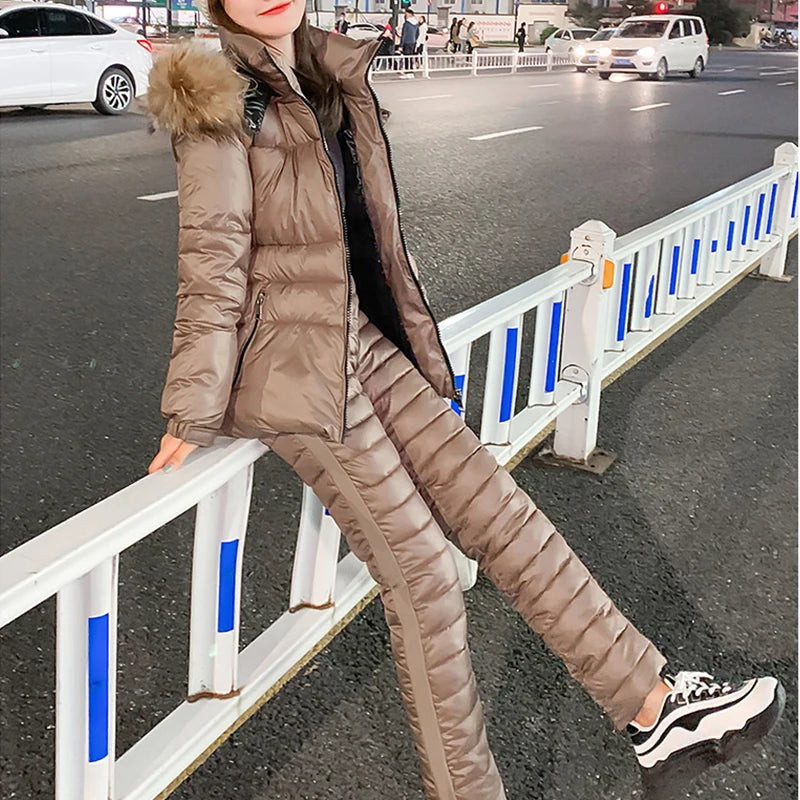 2026 Thick Warm Ski Suit Women Waterproof Windproof Skiing and Snowboarding Jacket Pants Set Female Snow Costumes Outdoor Wear