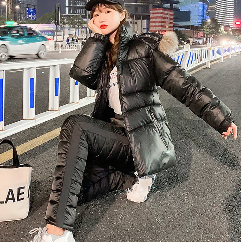 2026 Thick Warm Ski Suit Women Waterproof Windproof Skiing and Snowboarding Jacket Pants Set Female Snow Costumes Outdoor Wear