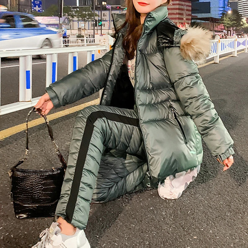 2026 Thick Warm Ski Suit Women Waterproof Windproof Skiing and Snowboarding Jacket Pants Set Female Snow Costumes Outdoor Wear