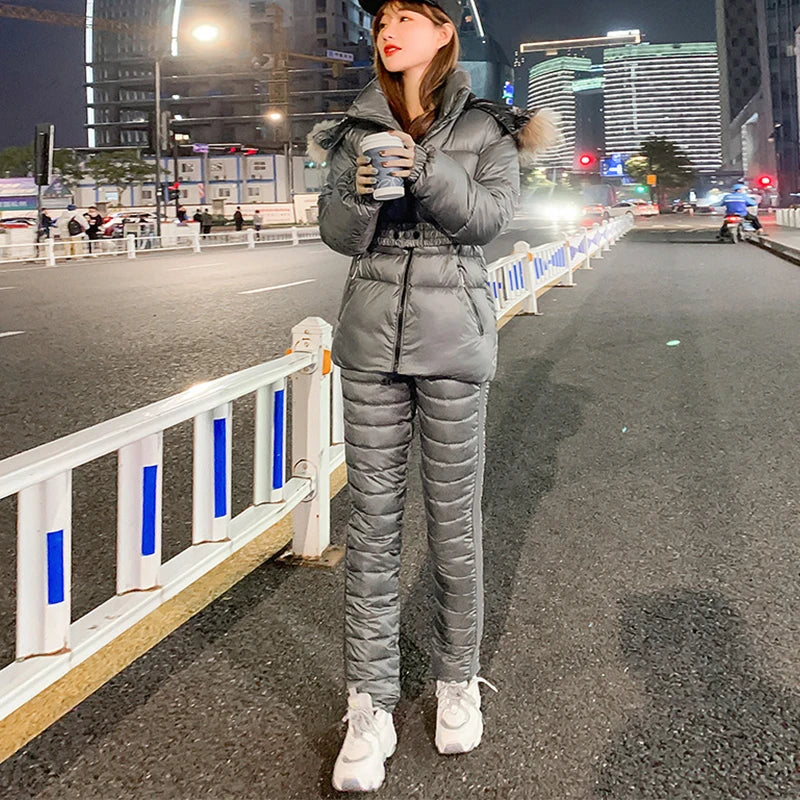 2026 Thick Warm Ski Suit Women Waterproof Windproof Skiing and Snowboarding Jacket Pants Set Female Snow Costumes Outdoor Wear