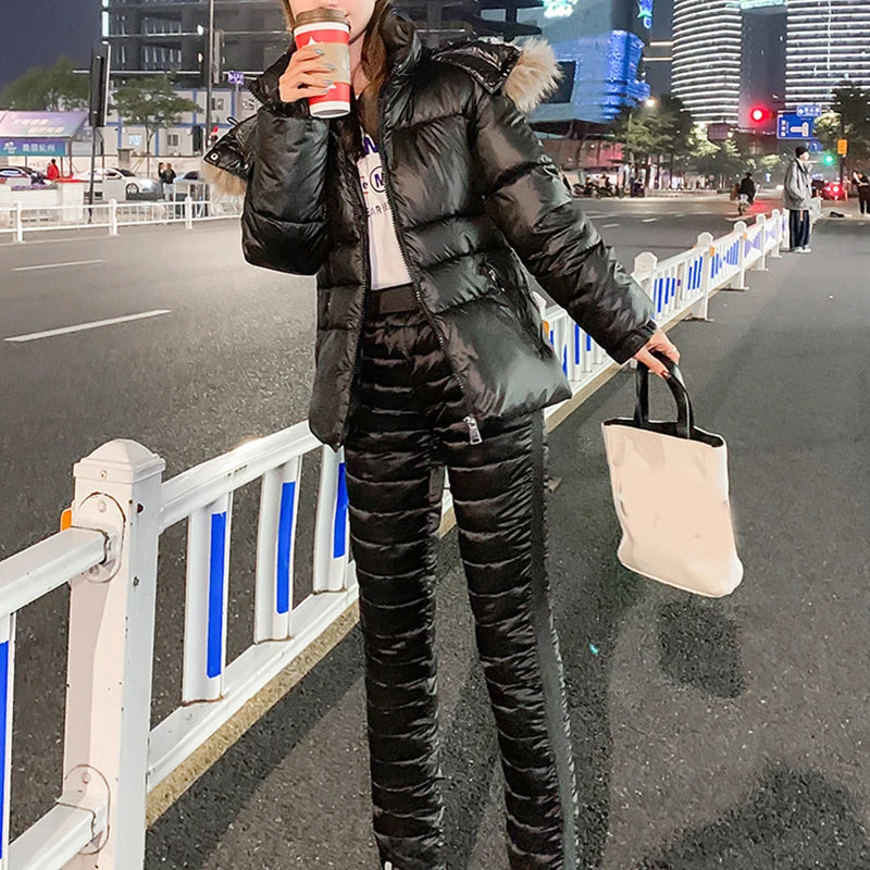 2026 Thick Warm Ski Suit Women Waterproof Windproof Skiing and Snowboarding Jacket Pants Set Female Snow Costumes Outdoor Wear