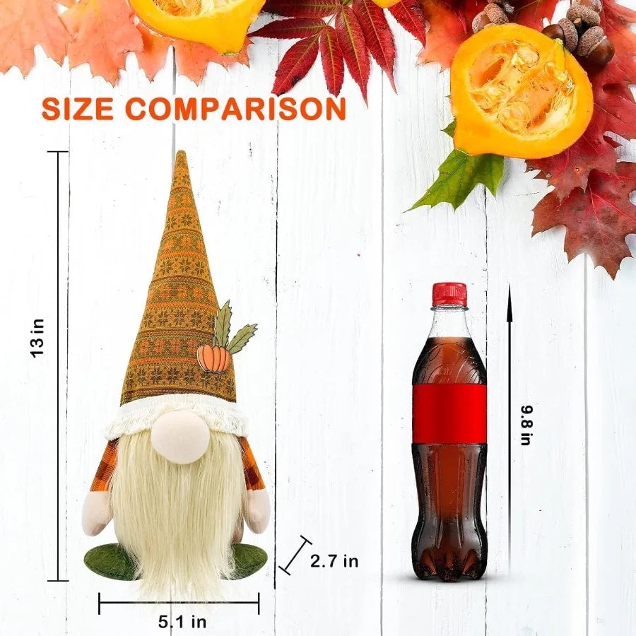 Fall tions for Home Thanksgiving Decor Cute Fall Pumpkin Gnomes Plh Doll for Office Indoor Living Room Tiered Tray Harvest Tabl