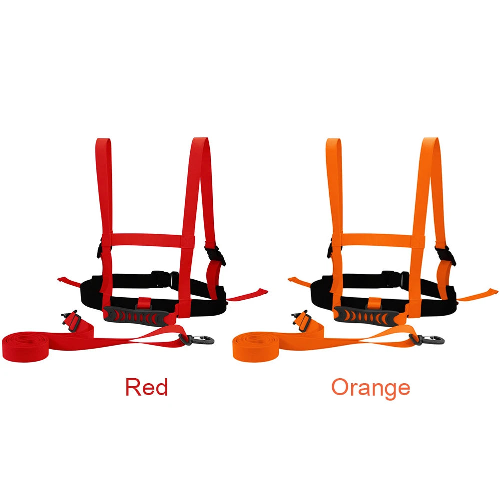 Adjustable Children Ski Training Belt Safety Traction Harness Rope Outdoor Winter Sports Skiing Training Shoulder Belt