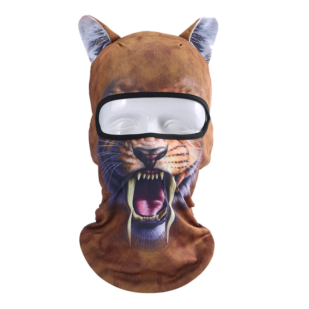 3D Animal Balaclava Bicycle Cycling Ski Hats Party Cat Dog Full Face Mask Funny Neck Gaiter Windproof Soft Animal with Ears Hats