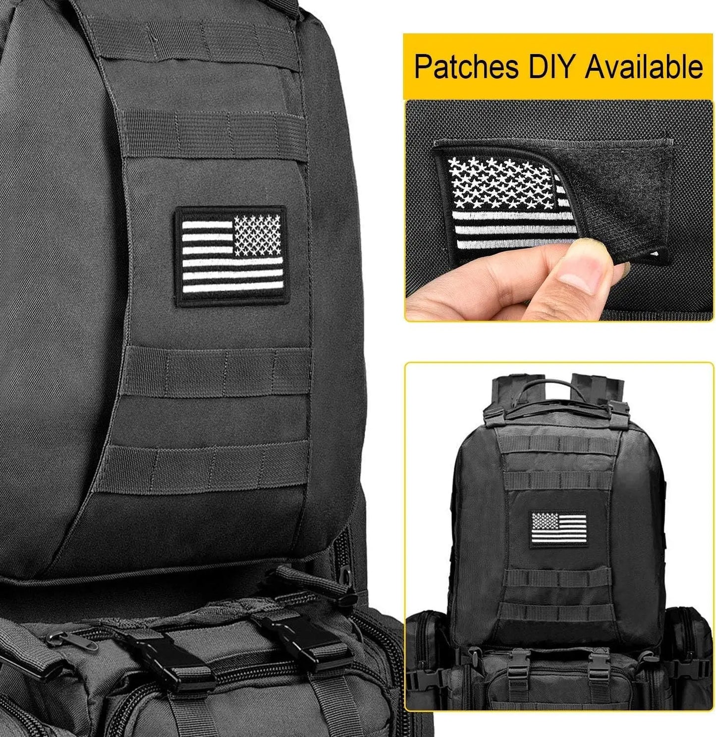 Tactical Backpack Military Army Rucksack 60L Large Assault Pack Detachable Molle Bag…