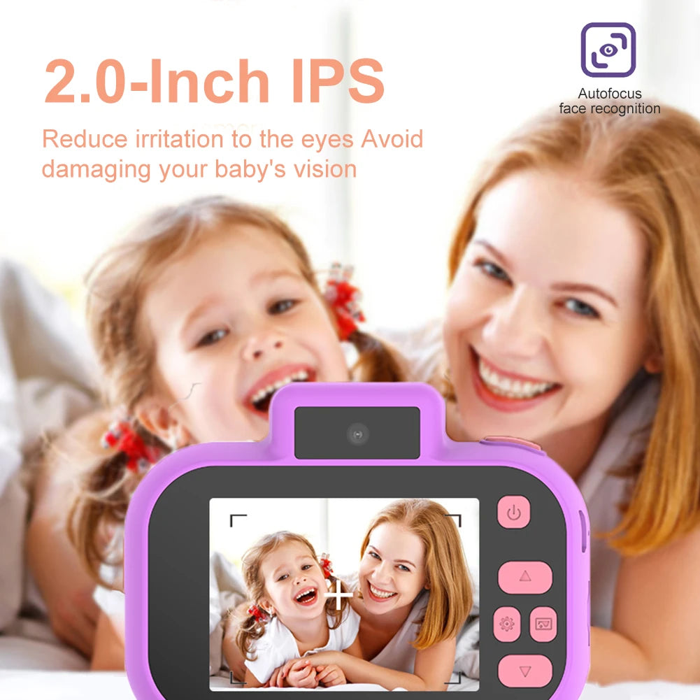 Multifunctional Camcorder Toy Portable Micro Camera Toy with Lanyard Child Selfie Camera Toy USB Charging for Kids Holiday Gifts