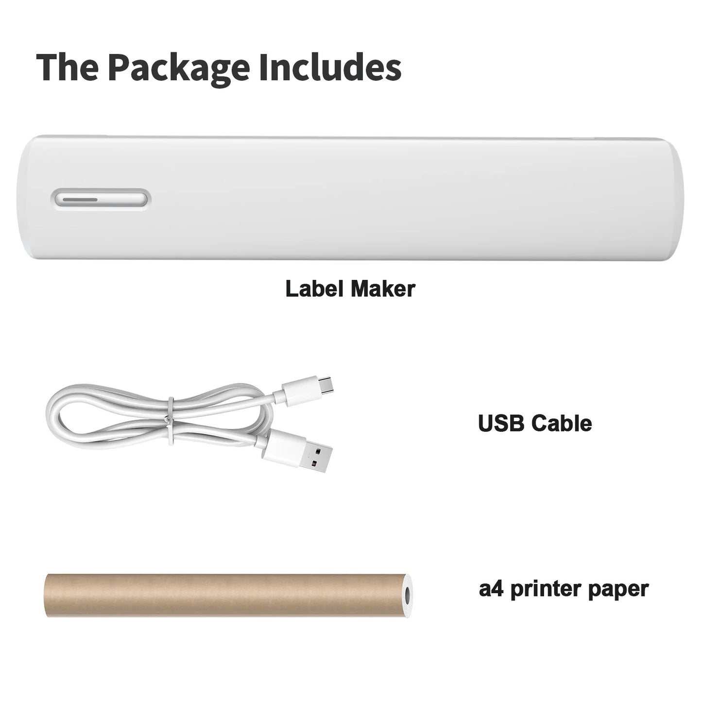 Inkless Portable Printer Thermal Wireless for Travel A4 Printer HD C80 300DPI US Compatible Android /Windows/Mac/IOS School Car