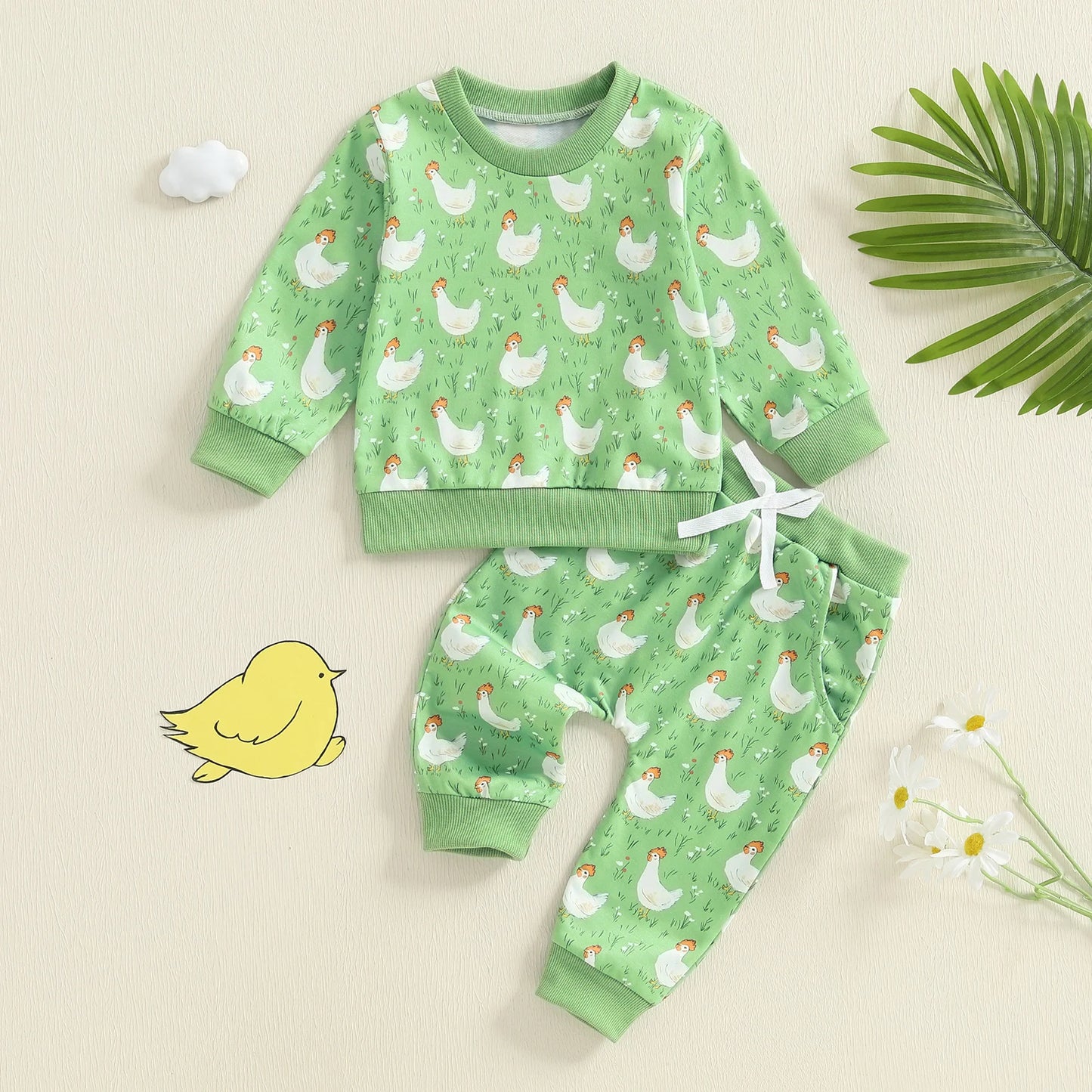 Toddler 2Pcs Autumn Outfits Long Sleeve Forest Fox Print Hoodie Joggers Set Baby Clothing for Boys and Girls