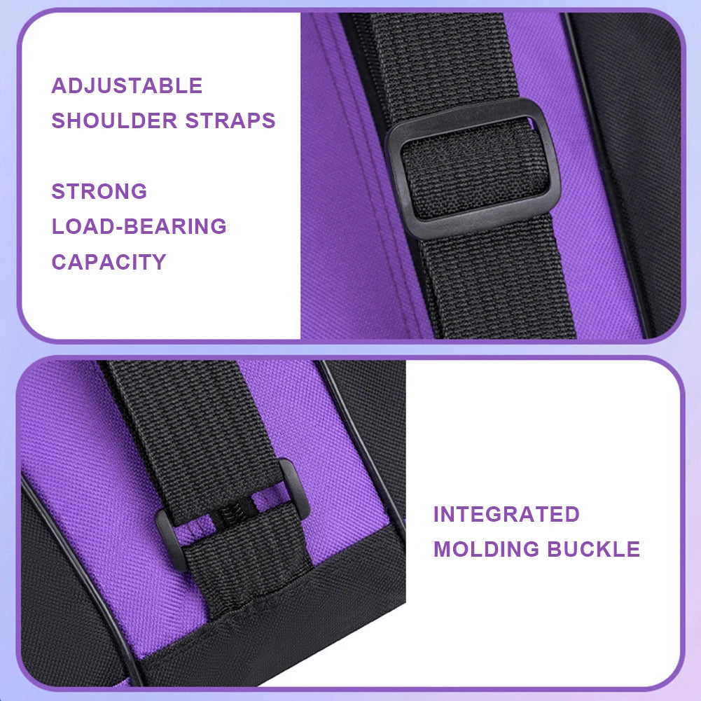 Roller Skate Bag Ice-Skating Shoulder Bag Adjustable Strap Skiing Roller Skate Storage Bag Multi-Compartments for Ski Sports