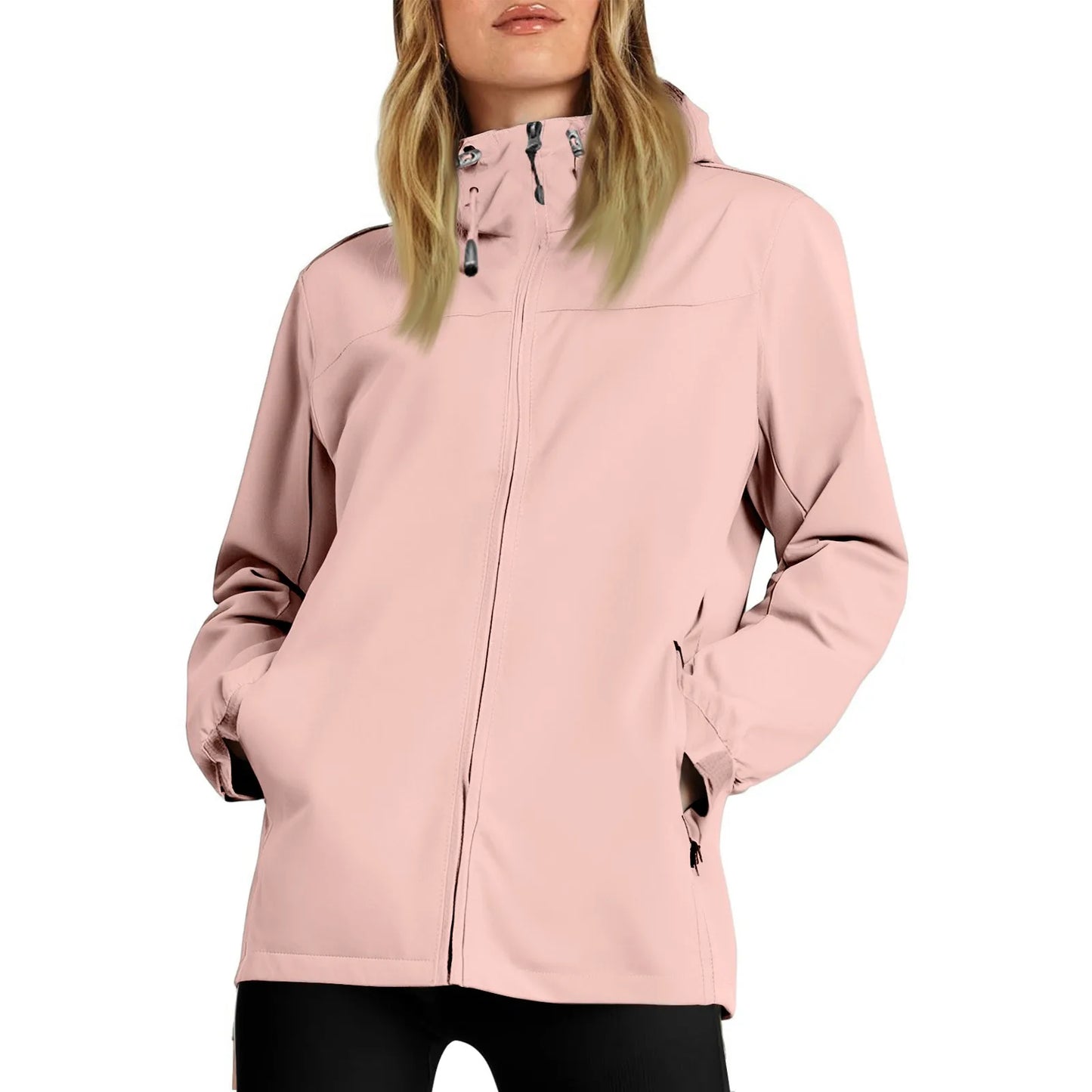 Women'S Loose Casual Fashionable Outdoor Solid Color Windproof Waterproof Jacket Jacket Elegant Womens Jackets Chamarra De